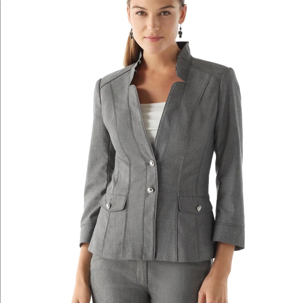 White House Black Market Herringbone Suit NWT